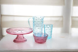 Boston International - 8.25" x 3.5" Round Vintage-Inspired Glass Cake Stand - Pink Codi