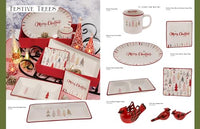 Boston International - 6.25" x 6.25" Tapas Platter - Festive Trees