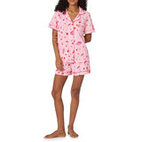BedHead - Short Sleeve Shorty PJ Set - Giddy Up Galentine - Large