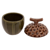 Boston International - 4" x 5.5" Acorn Serving Jar w/ Lid - Olive Green