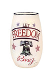 Stony Creek - 5.25" Frosted Glass USB Lighted Vase - Independence Day