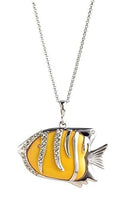 Franz Porcelain - Rhodium Necklace - Blissful Tropical Fish