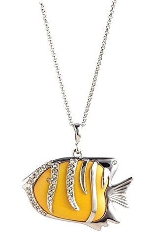 Franz Porcelain - Rhodium Necklace - Blissful Tropical Fish