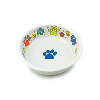 Fiesta Medium 19oz Dog Bowl - Scatter Print Dog Paws