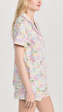 BedHead - S/S Shorty Stretch Jersey PJ Set - Cottage Garden - Medium