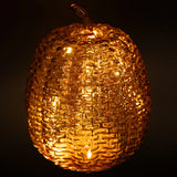 Boston International - Light Up Umber Textured Glass Pumpkin