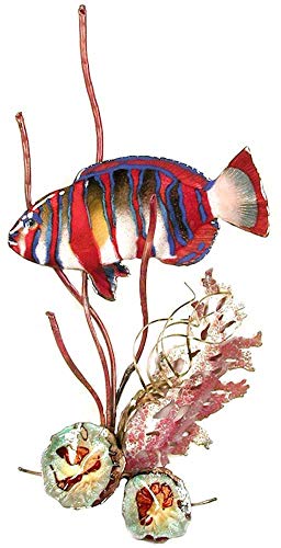 Bovano - Wall Sculpture - Harlequin Tuskfish in Coral