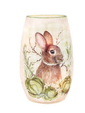 Stony Creek - 5" Frosted Lighted Vase - Spring Bunnies