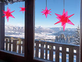 Cazador-del-sol - 5" Hanging 3D Star - Red