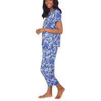BedHead - Short Sleeve Cropped PJ Set - Leaves & Berries - Medium