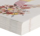 Boston International - 3-Ply 5" Cocktail Napkins 20 Count - Floral Flamingo