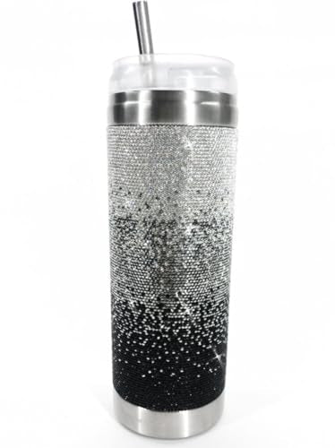 Jacqueline Kent - Diamond Crystal Tumbler - Believe Black Ombre