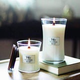 WoodWick - Large Crackling Candle - White Teak