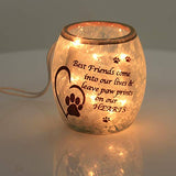 Stony Creek - Frosted Glass - 3" Lighted Vase - Dog Bereavement - Best Friend