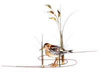 Bovano - Wall Sculpture - Sandpiper Looking Forward w/ Sea Oats