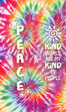 Studio M - 13" Mini Art Pole - Red Tie-Dye - Peace