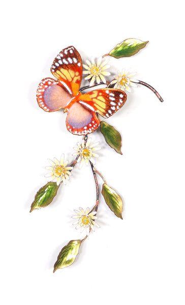 Bovano - Wall Sculpture - Forest Queen Butterfly w/ Asters