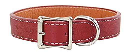 Auburn Leather - Tuscany Pet Collar - 20"-24" - Pink