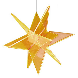 Cazador-del-sol - 8" Hanging 3D Star - Yellow
