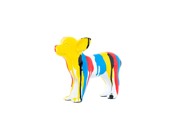 Interior Illusions - 8.5" Standing Chihuahua Dog Figurine - Splatter Art