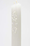 Flatyz - Twin Wick Flat Candle - Abstract, White Dandelion