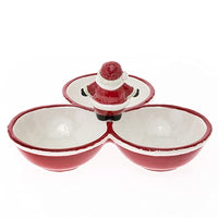 Boston International - Tri-Part Serving Bowl - Jolly Santa
