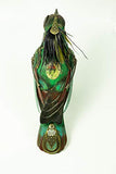 Mullanium - Steampunk Inspired Sculpture - Large Emerald Jay on Wheels