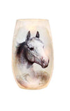 Stony Creek - 5.25" Frosted Glass USB Lighted Vase - Thoroughbreds