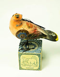 Mullanium - Steampunk Inspired Sculpture - Cedar Waxwing on Block