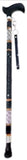 Jacqueline Kent Sugar Cane - Adjustable Cane - Black, Silver & Gold