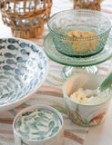 Boston International - 8.25" Round Codi Glass Vintage-Inspired Cake Stand - Sage Green