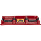 Boston International 14"x6" Tri Part Christmas Platter - Santa Belt