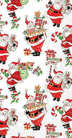 Boston International - Paper Guest Towel 16 Count - Holly Jolly Santa's