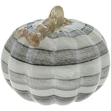 Boston International - Large Glass Pumpkin - Black & White