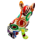 Interior Illusions - 8" Sitting  French Bulldog Figurine - Swirly Circle
