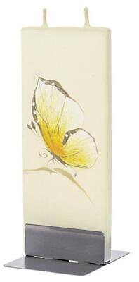 Flatyz - Twin Wick Flat Candle - Butterfly, Yellow