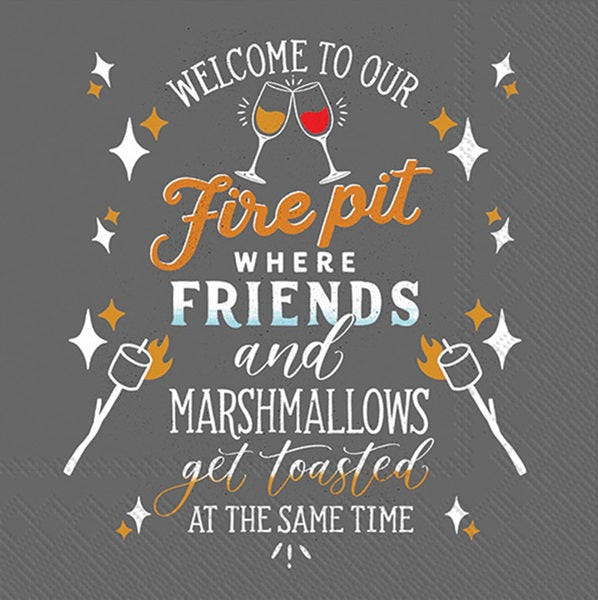 Boston International - 3-Ply 5" Cocktail Napkins 20 Count - Firepit