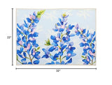 Olivia's Home Blue Bonnets Accent Washable Rug 22" x 32" Doormat