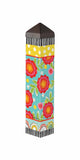 Studio M Happy Go Lucky Art Pole Outdoor Decorative Garden Post, Made in USA, 20 Inches Tall