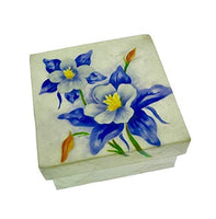 Kubla Craft - Capiz Shell Trinket Box - Columbine