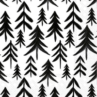 Boston International - 3-Ply 5" Cocktail Napkins - Trees Pattern