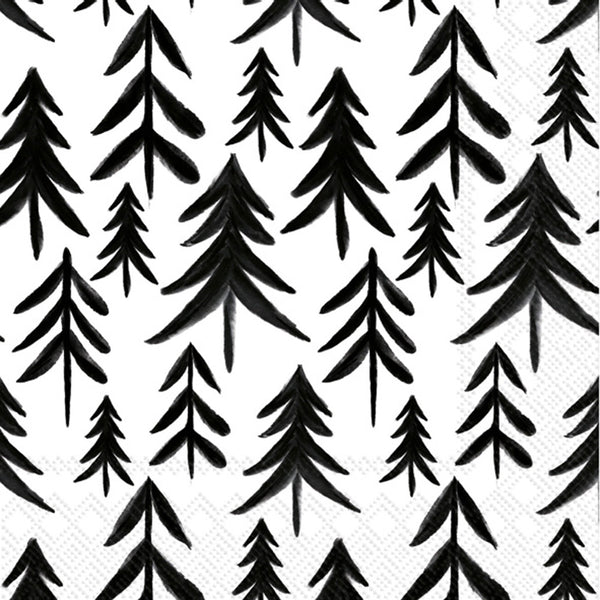 Boston International - 3-Ply 5" Cocktail Napkins - Trees Pattern