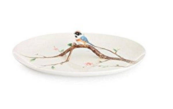 Franz Porcelain - Serving Tray - Black Throated Passerine Bird