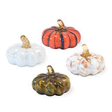 Boston International - Glass Pumpkins Set of 4 - Mini Mix