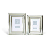 Two's Company - 4x6 & 5x7 Silver Mirror Frames - Set of 2