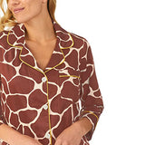 BedHead - 3/4 Sleeve Cropped Woven Cotton PJ Set - Giraffe - Small