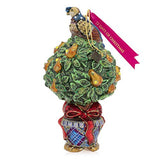 Jay Strongwater - Glass Holiday Ornament - Partridge in a Pear Tree
