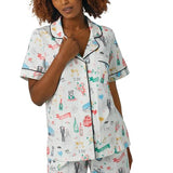 BedHead - S/S Sleeve Crop Jersey PJ Set - Just Married - Large
