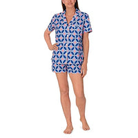 BedHead - Stretch Short Sleeve Shorty PJ Set - Geo Flower - X-Large