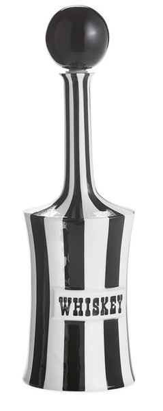 Jonathan Adler - Black & White Vice Decanter - Whiskey